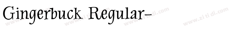 Gingerbuck Regular字体转换